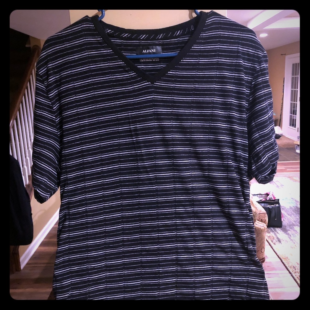 Alfani Stripe V-Neck shirt